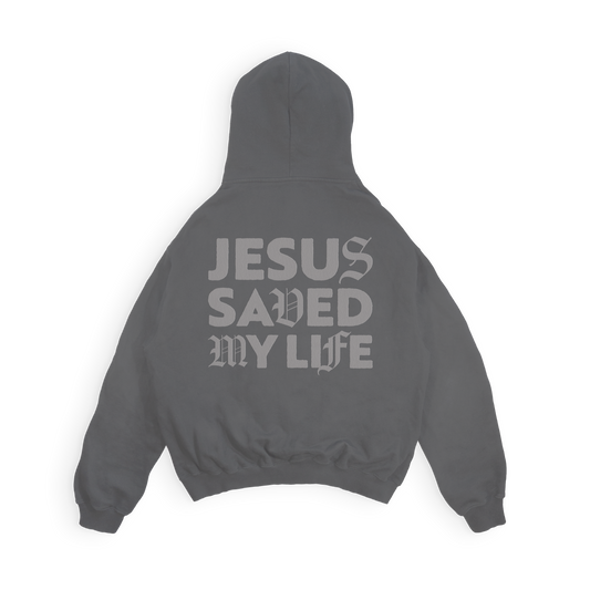 Jesus Saved My Life Hoodies - Pigment Black